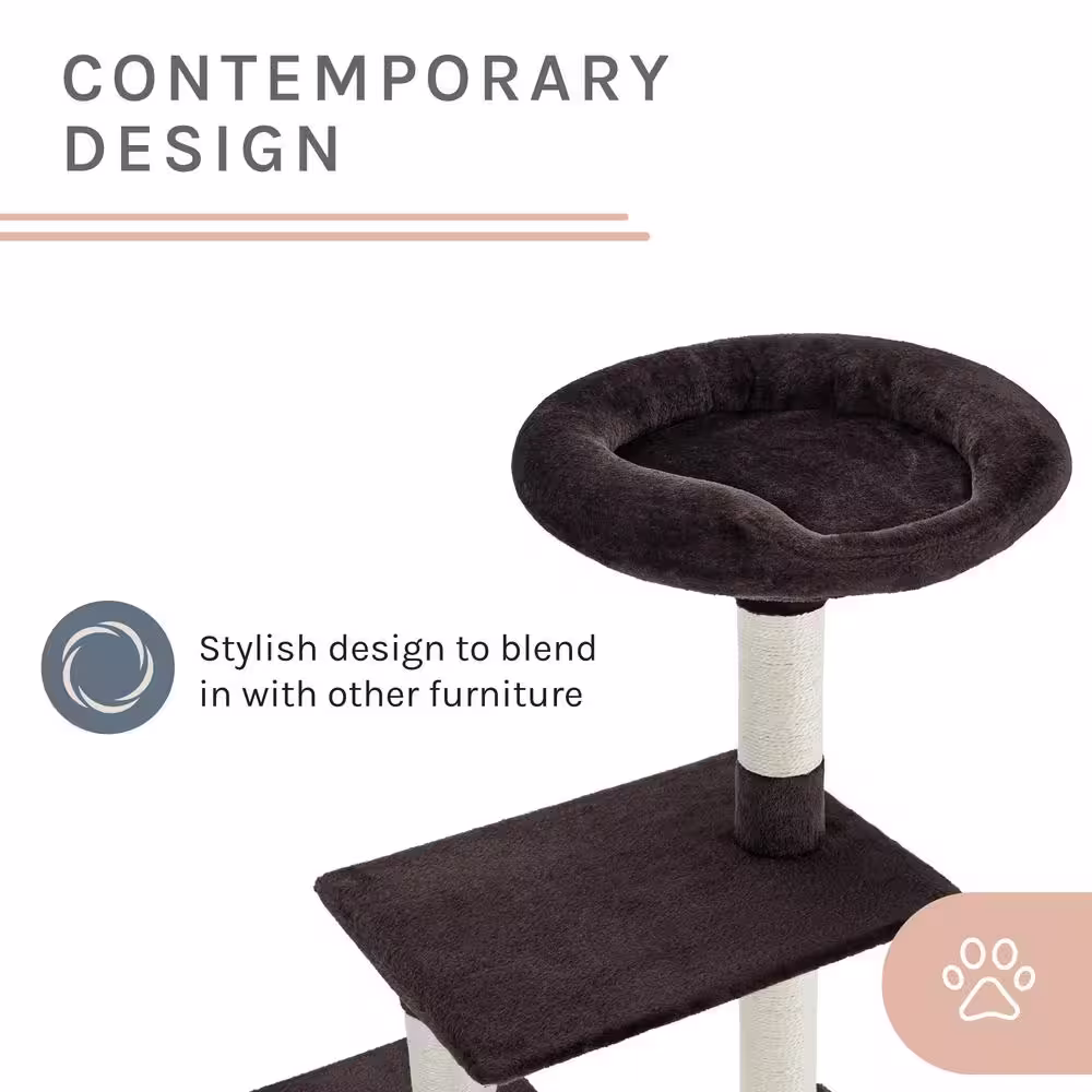 Sam's Pets Randolph 43 in. Brown Cat Tree