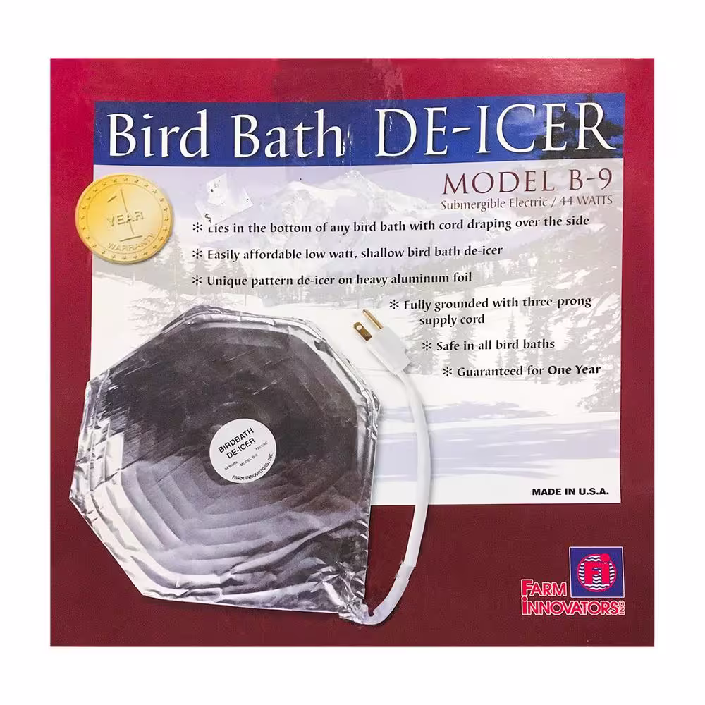 None 44-Watt Economical Submersible Heated Shallow Bird Bath DeIcer, Foil
