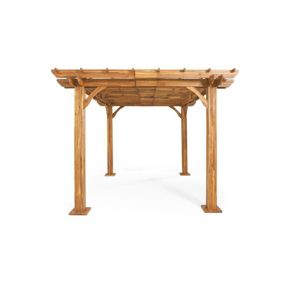 Noble House Holmwood 12 ft. x 10 ft. Acacia Wood Pergola
