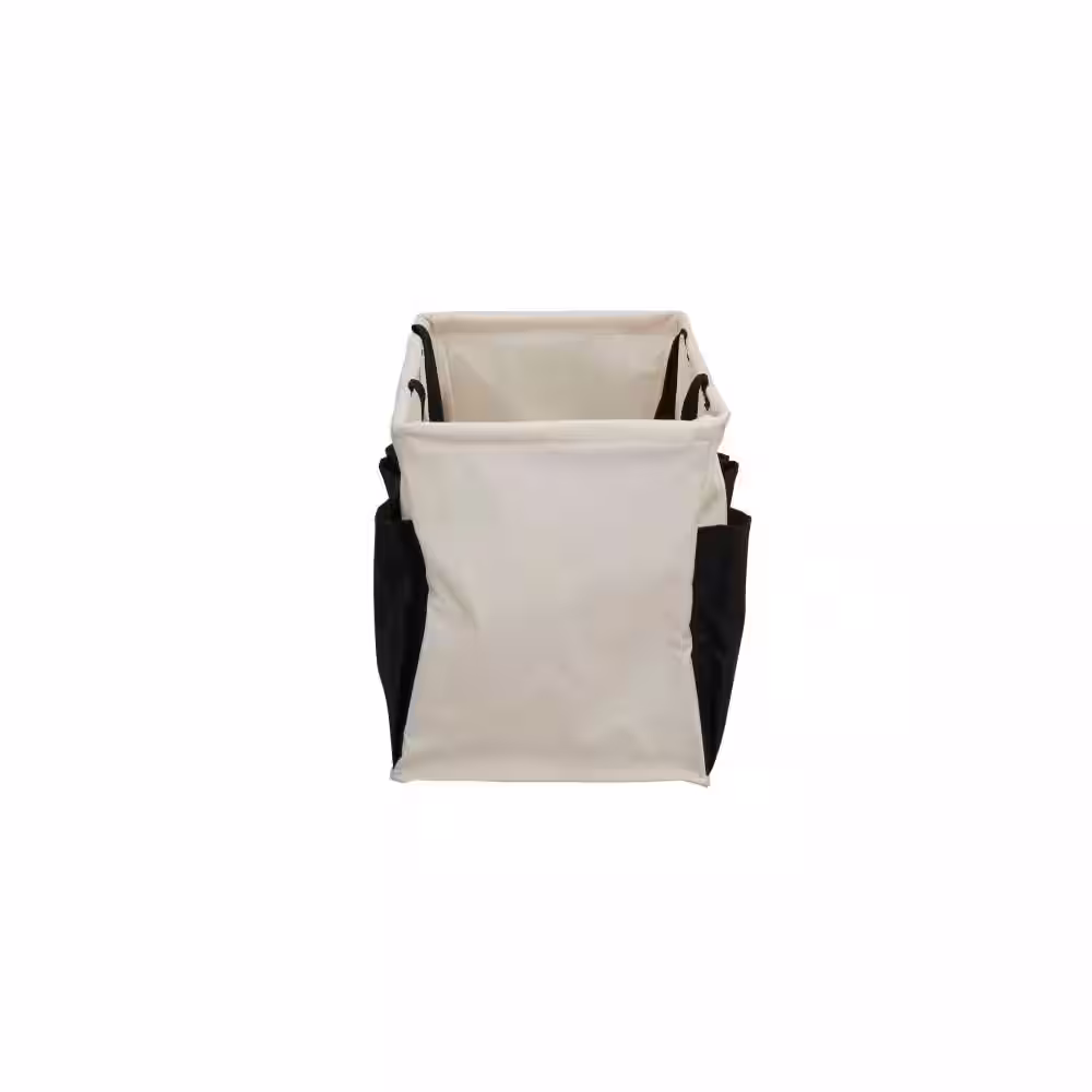 HOUSEHOLD ESSENTIALS Black and White Water Resistant Canvas All Purpose Utility Tote