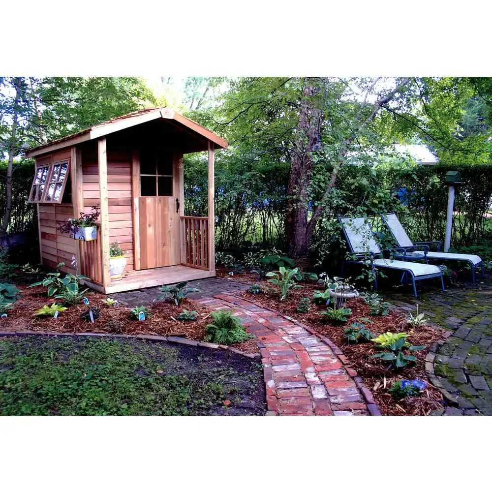 Cedarshed Gardener's Delight 6 ft. x 9 ft. Western Red Cedar Garden Shed