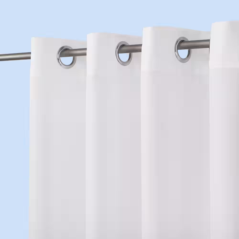 Sun Zero Sailor White 95 in. L x 54 in. W Room Darkening Indoor/Outdoor UV Protectant Curtain Panel