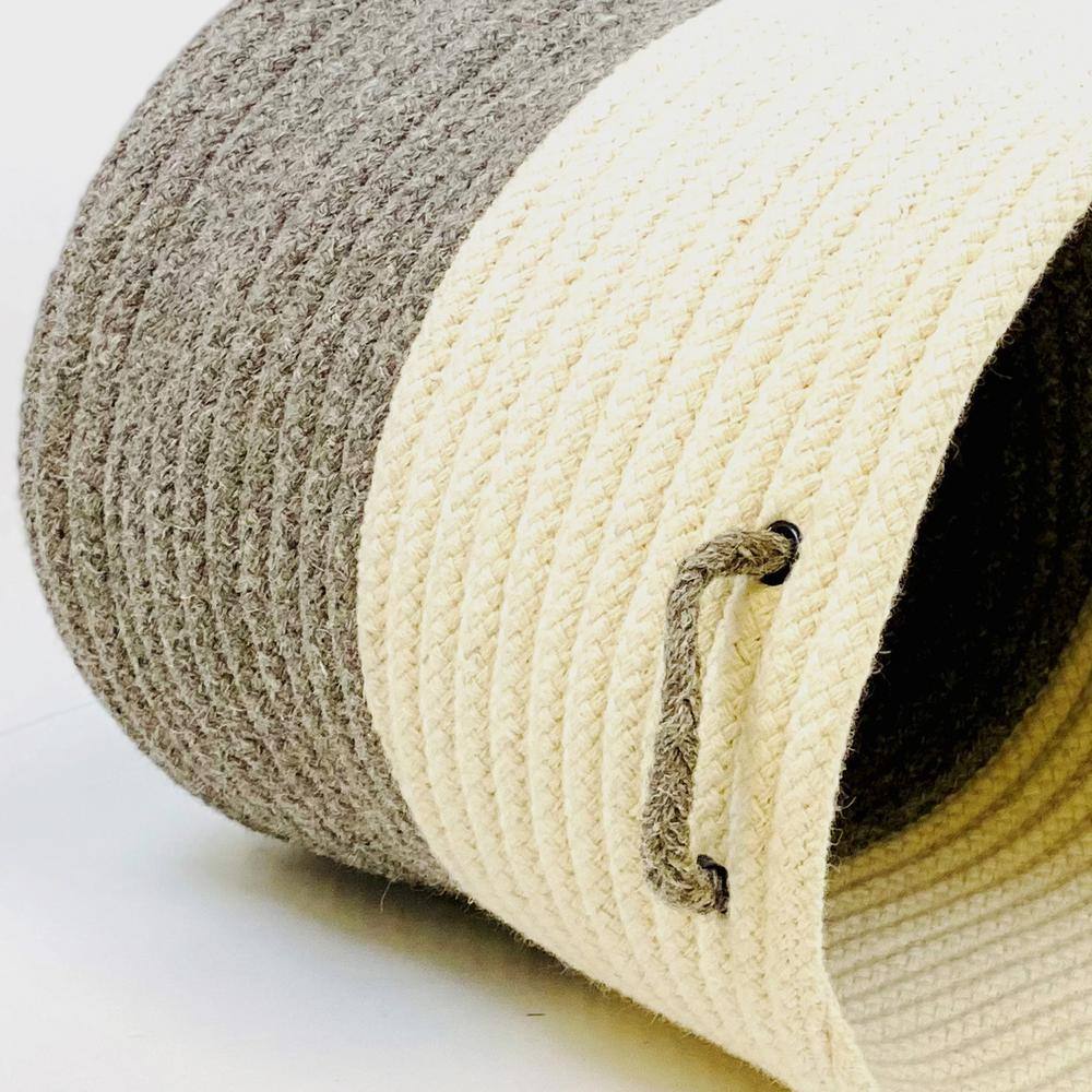 Colonial Mills All-Natural 2 Tone Dark Grey Woven Hamper 17 in. x 17 in. x 22 in.