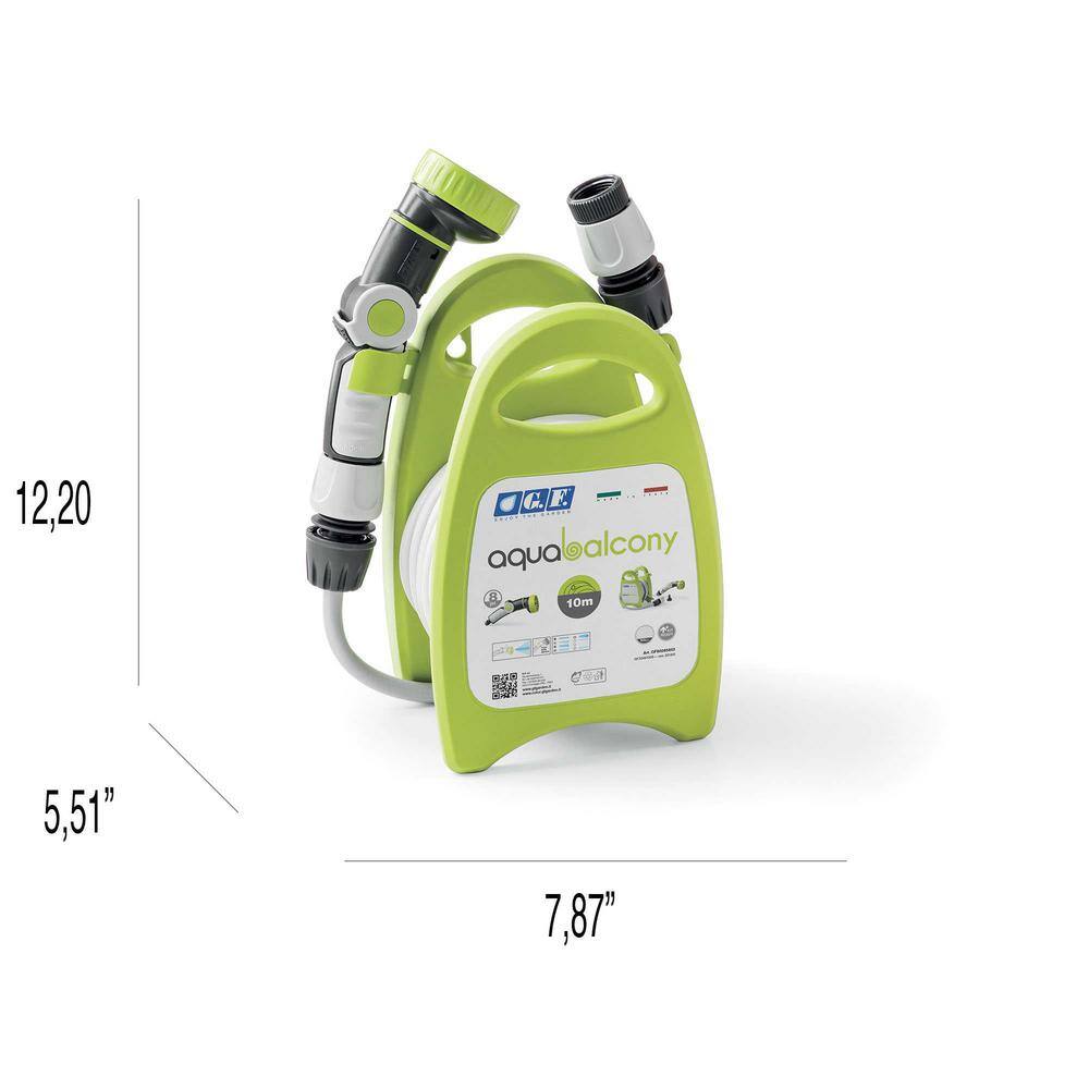 None 3/8 in. Dia x 33 ft. Hose with Hose Hanger Aqua Balcony