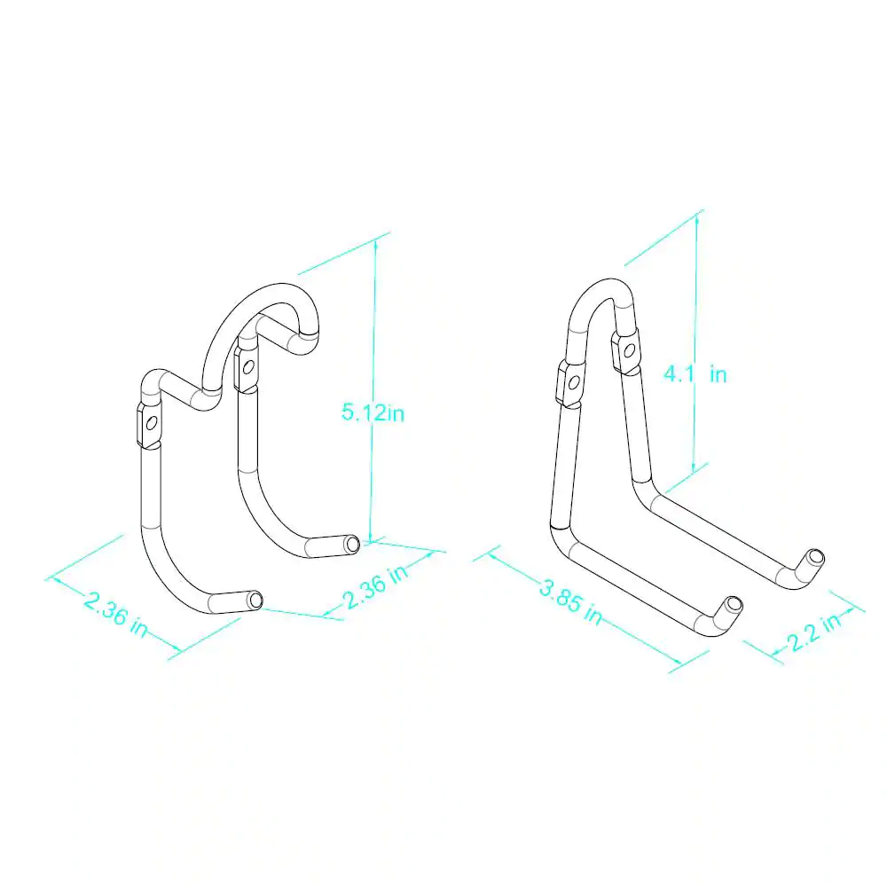 Everbilt Steel Assorted Wall Mount Hooks in Black (4-Pack)