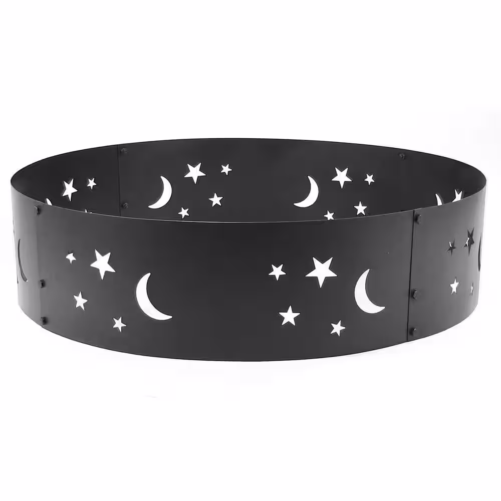 Sunnydaze Decor 36 in. Round Steel Wood Burning Big Sky Fire Pit Kit