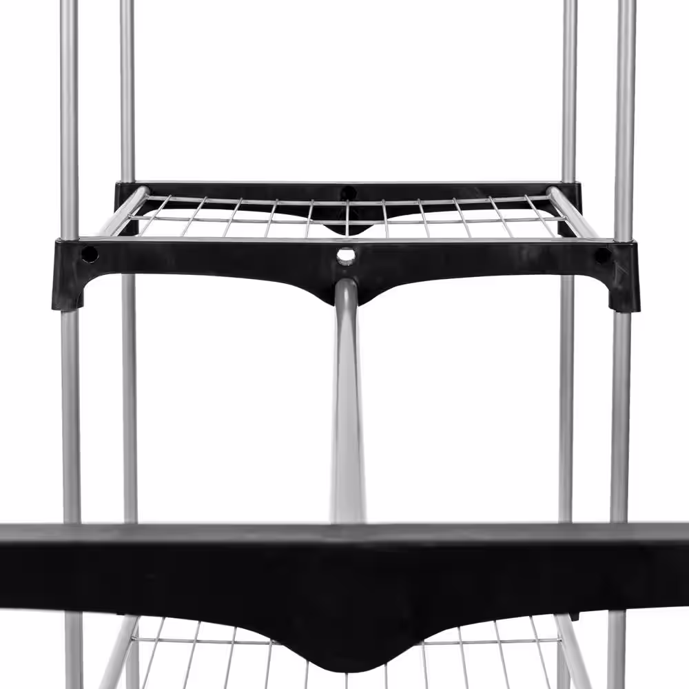 Honey-Can-Do Silver Steel Clothes Rack 45.87 in. W x 67.72 in. H