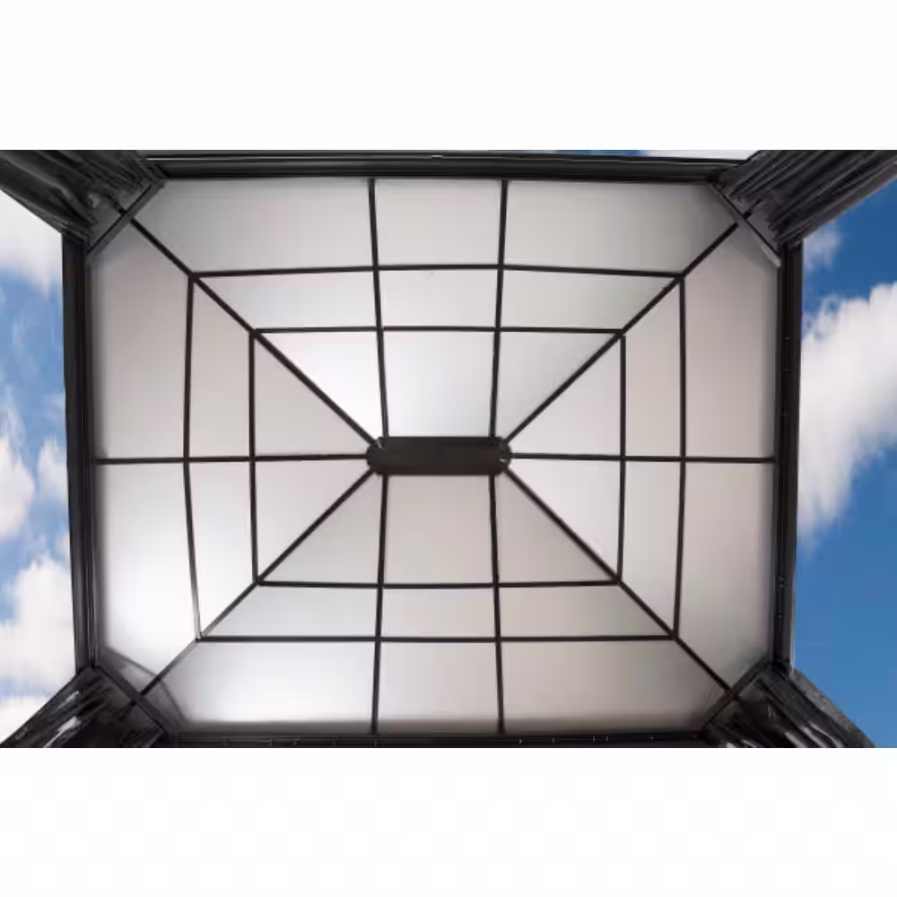 Sojag Cambridge 10 ft. x 12 ft. Dark Grey Insulated Roof Rustproof Aluminum Framed Gazebo