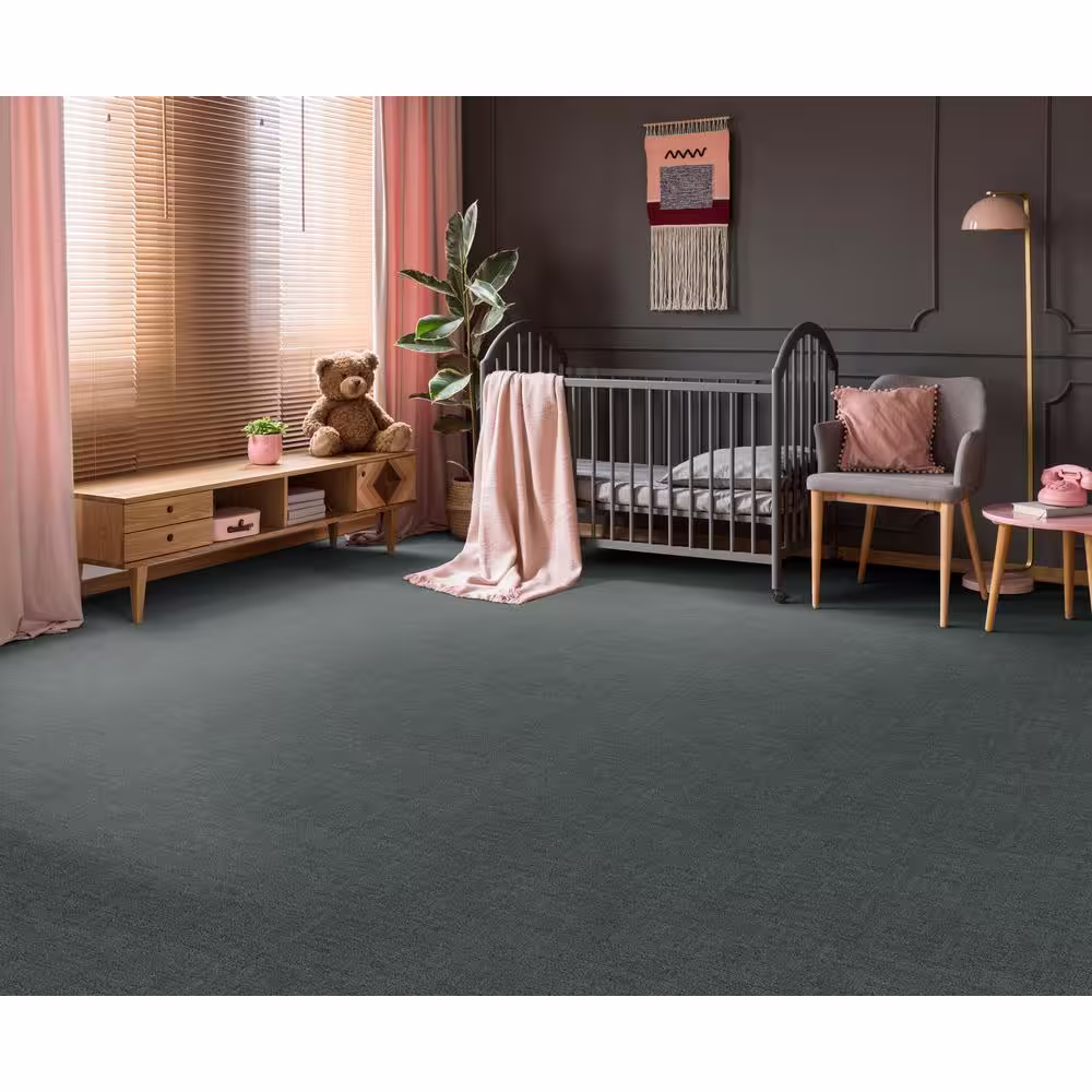 Home Decorators Collection Wheatfield - Solitude - Blue 34 oz. SD Polyester Pattern Installed Carpet
