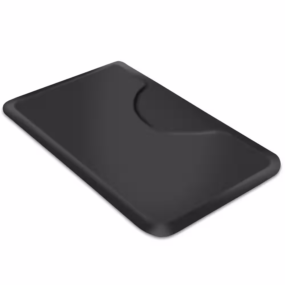 Saloniture Black 36 in. x 60 in. x 5/8 in. Rectangular Anti-Fatigue Mat
