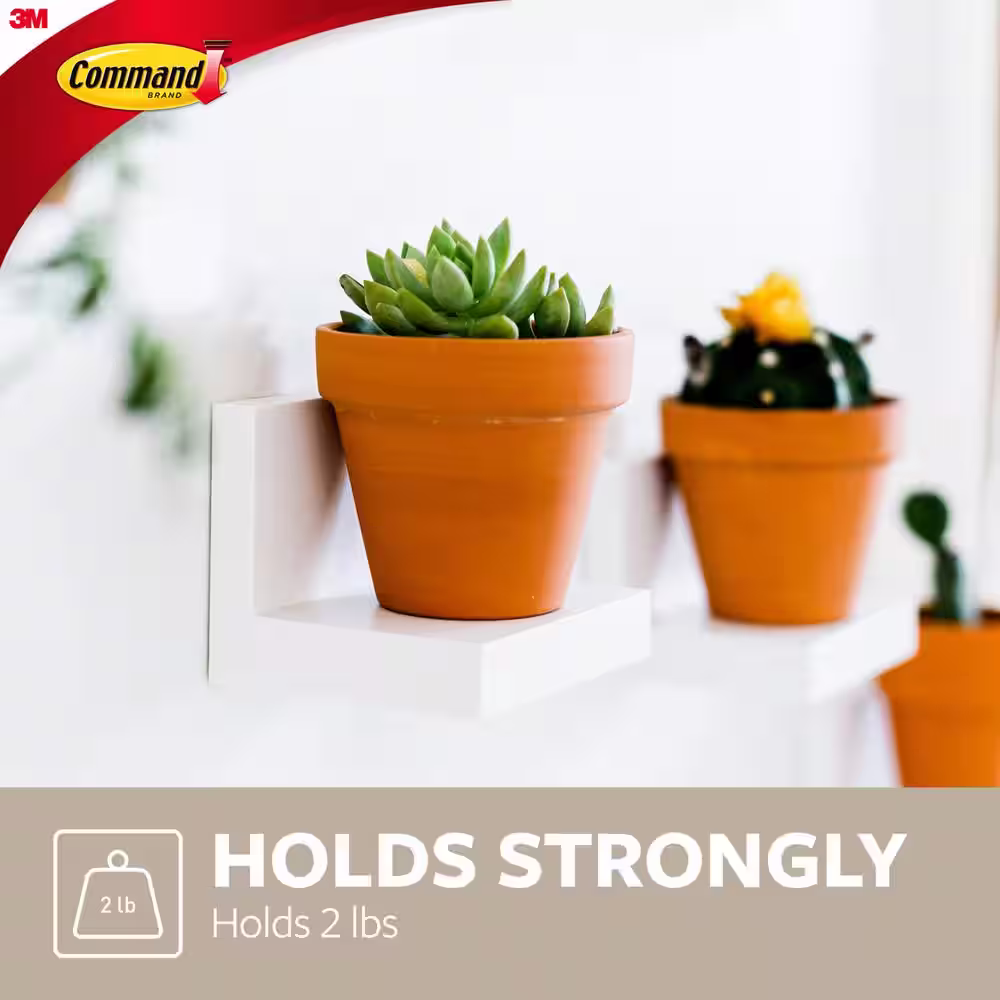 Command 4 in. x 3.5 in. Quartz Display Ledges (2-Pack)