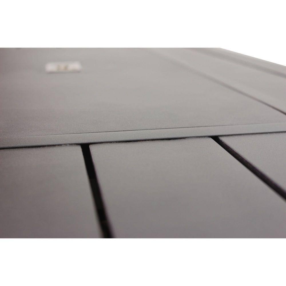 Courtyard Casual Santa Fe Metal Square Fire Pit in Java with 18 lbs. of Amber Fire Glass and Sling Base