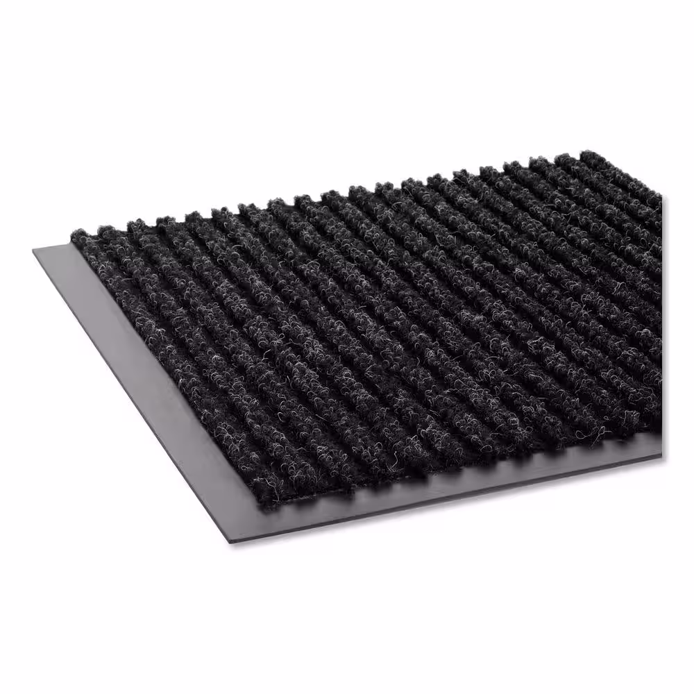 Crown Needle-Rib Charcoal 48 in. x 72 in. Polypropylene Wiper/Scraper Commercial Floor Mat