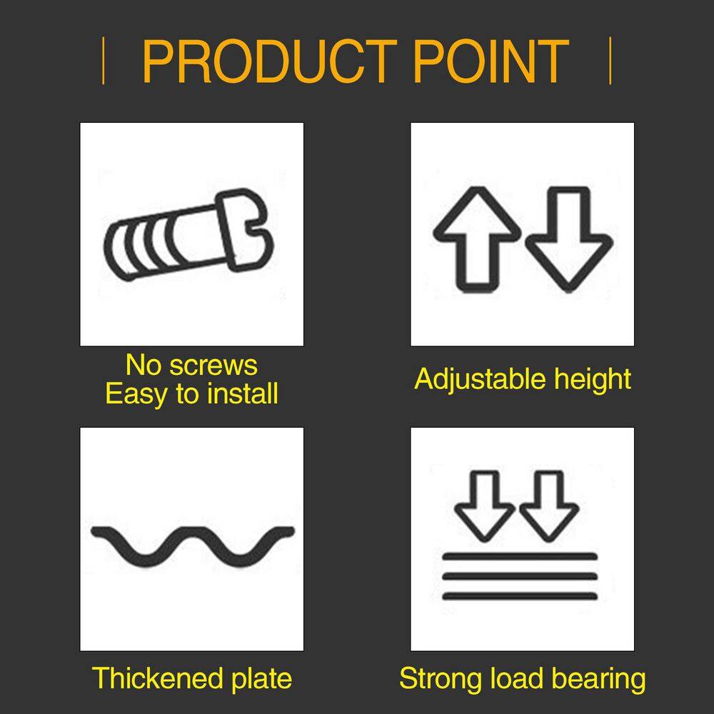 None Black Heavy Duty 4-Tier Steel Frame Shelving Unit (31.47 in. W x 59 in. H x 14.47 in. D)