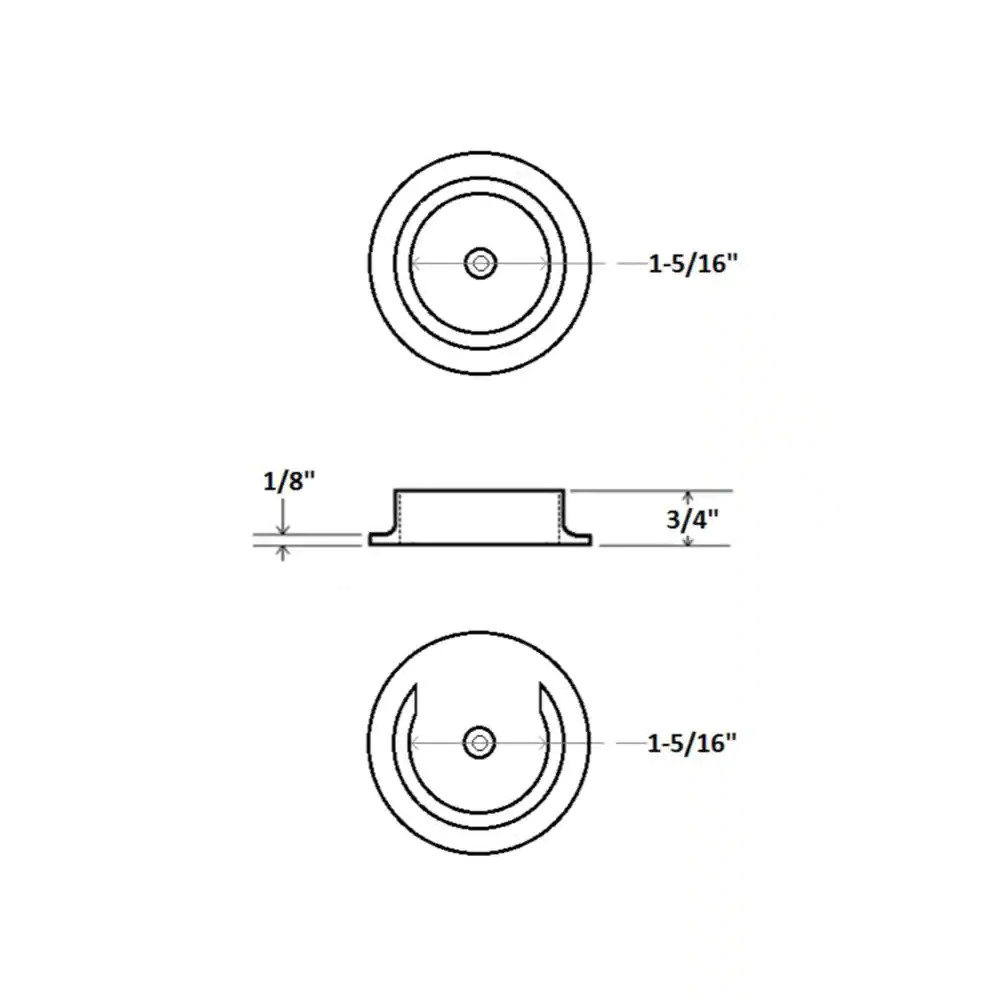 Design House 1-3/8 in. Plastic Closet Pole Socket (5-Pack)