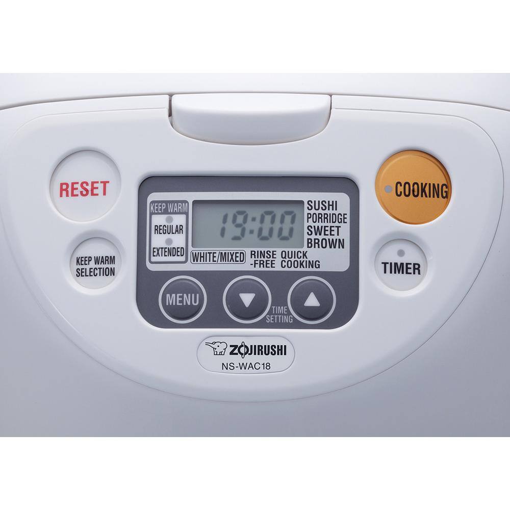 Zojirushi Micom 10-Cup Cool White Rice Cooker and Warmer with Built-In Timer