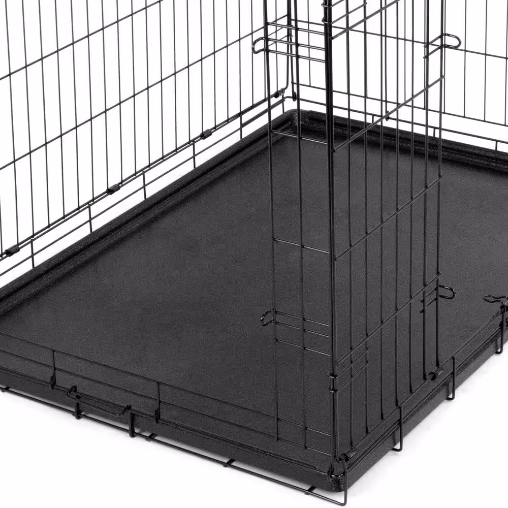 None Medium Black Collapsable Pet Crate