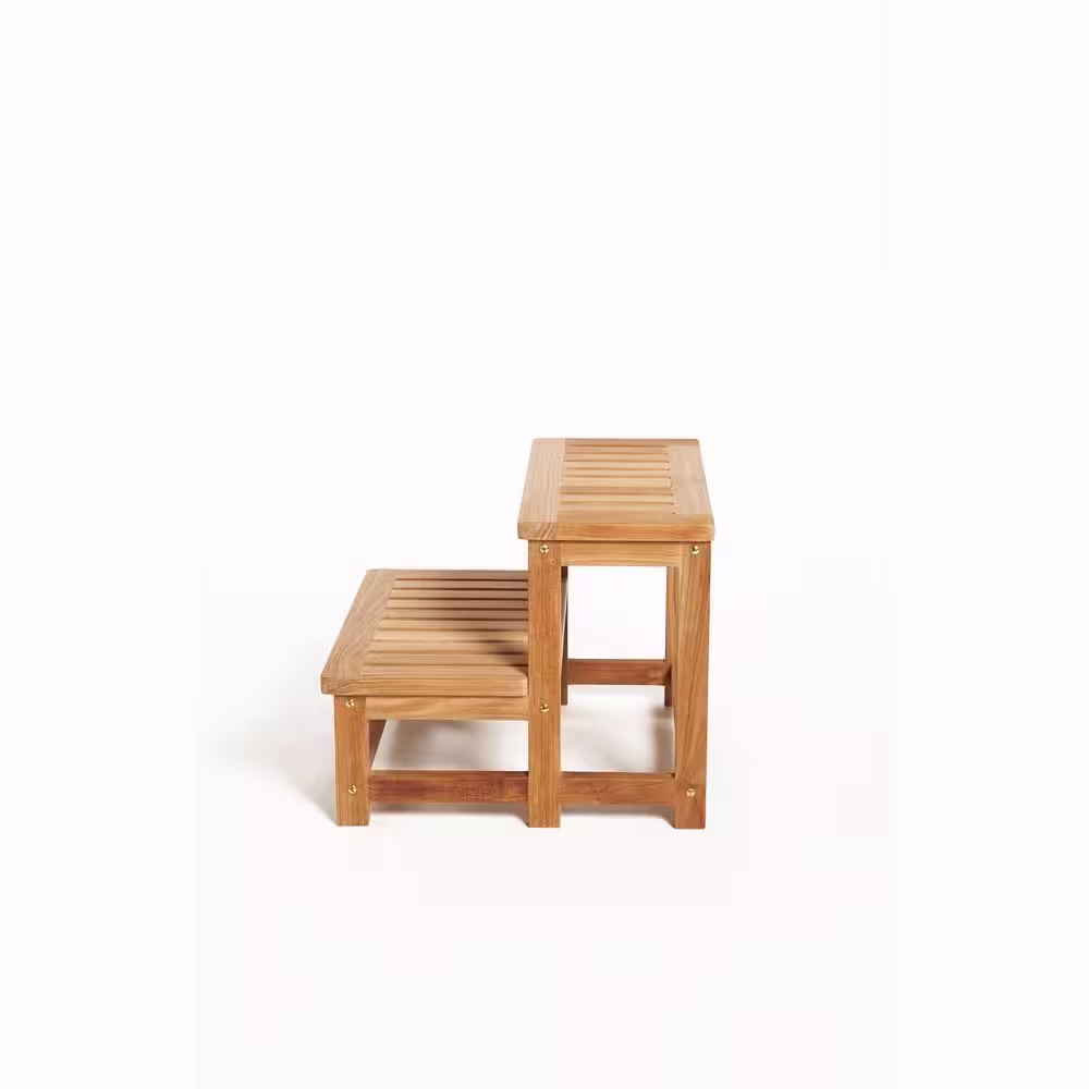 ARB Teak & Specialties 24 in. W x 20 in. H Hot Tub Steps in Natural Teak