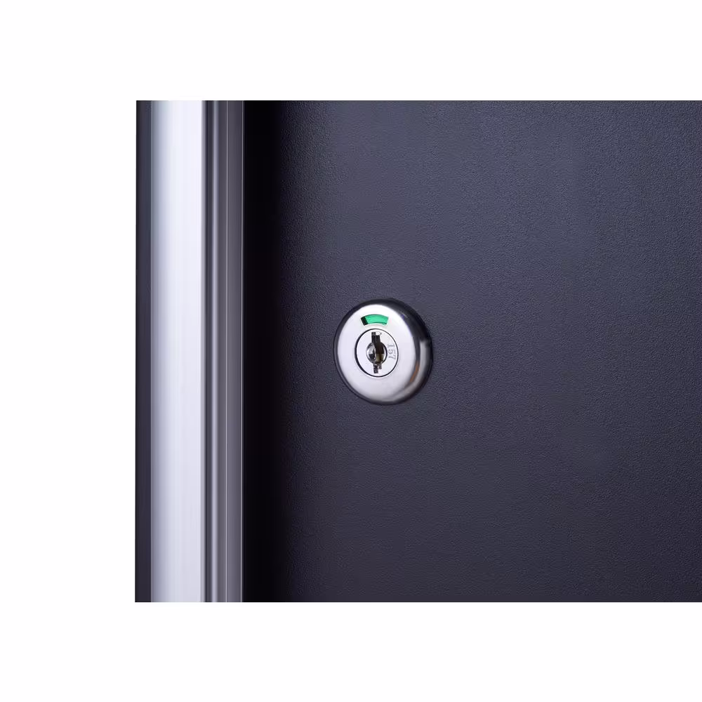 TRINITY Steel 1-Shelf Wall Mounted Garage Cabinet in Black/Silver (24 in W x 19 in H x 12 in D)