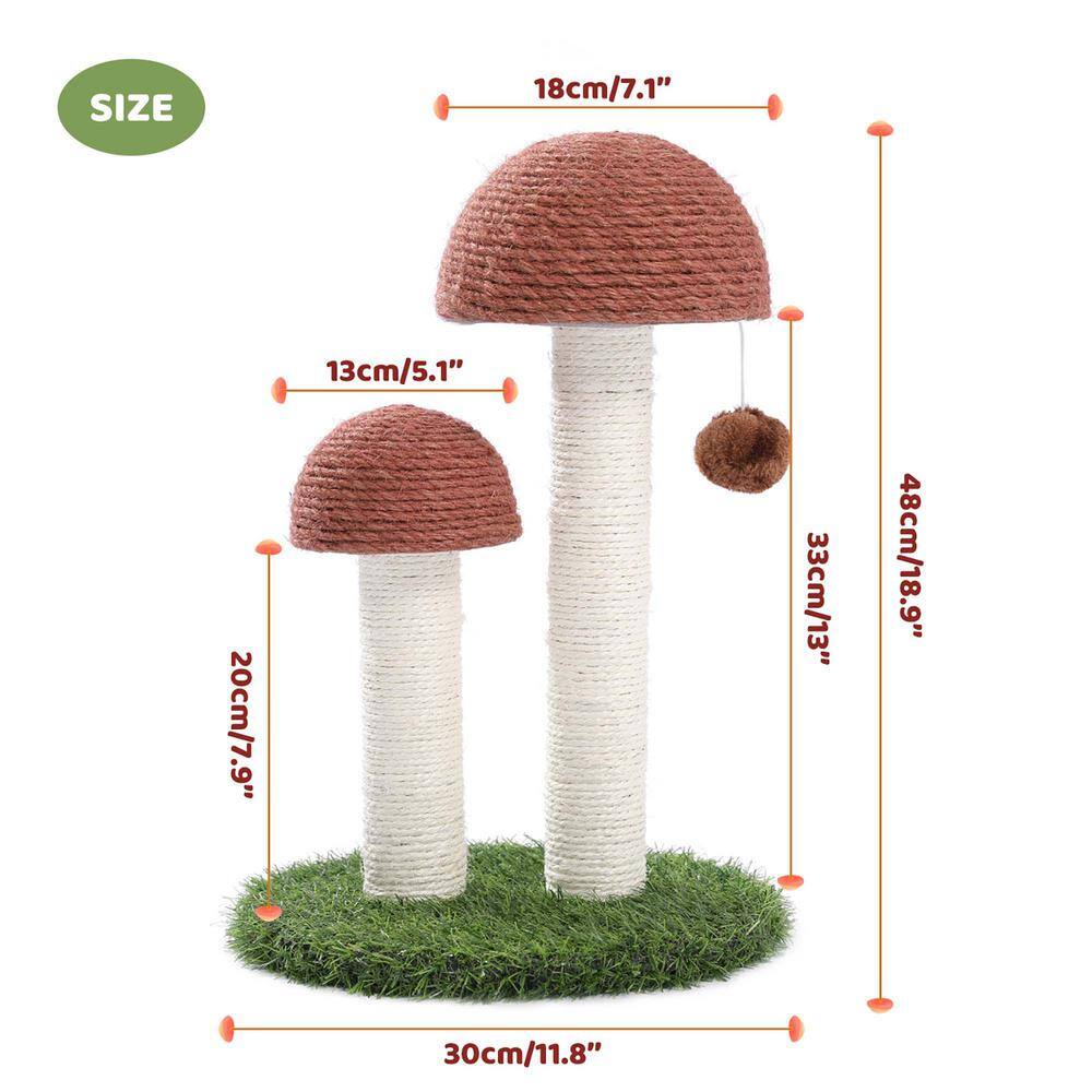 Foobrues Mushroom Shaped Cat Scratcher Climbing Tree