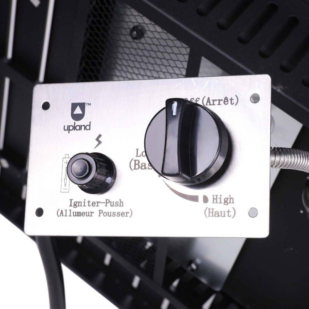 None Upland Slat Top Metal 30 ft. Gas Fire Pit Table