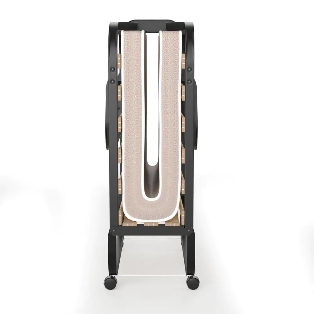 Costway White Folding Bed with Twin Mattress, Rollaway Guest Bed with Sturdy Metal Frame and Foam Mattress Made in Italy