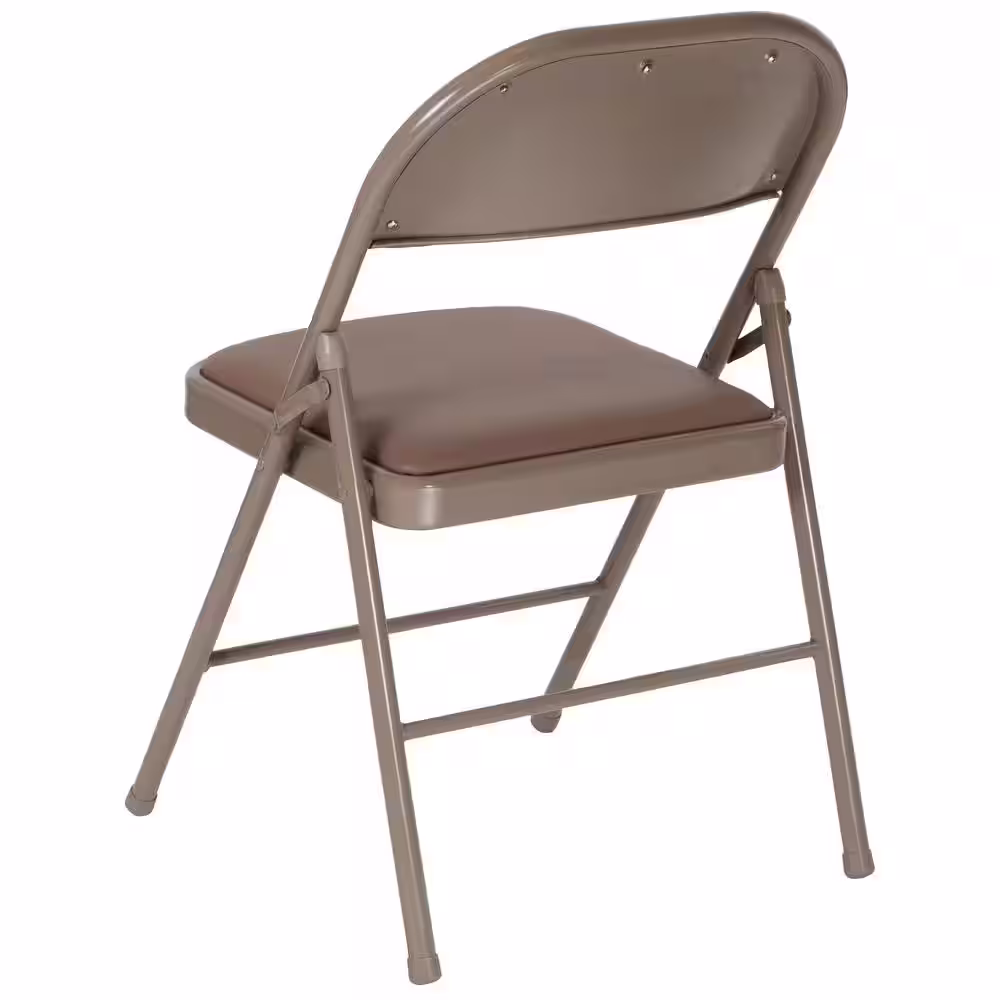 Flash Furniture Beige Metal Folding Chair (4-Pack)