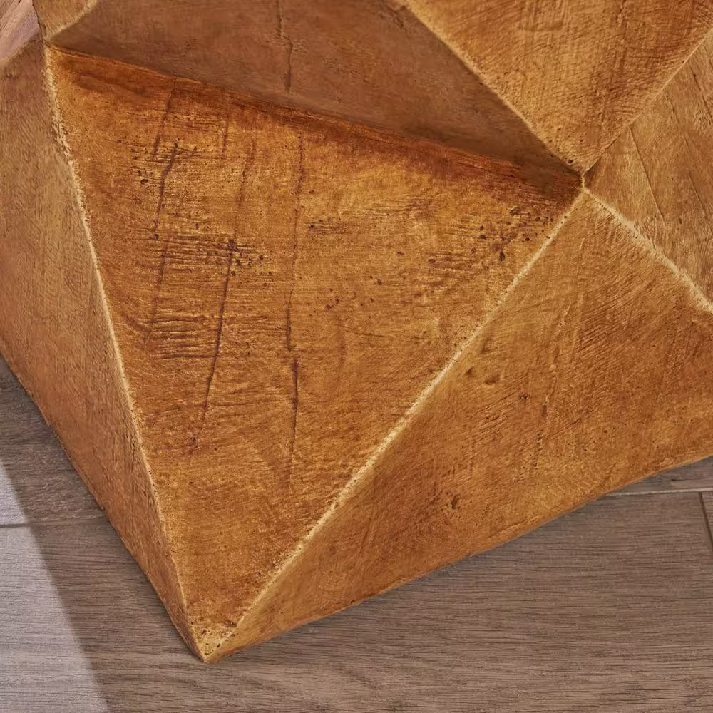 Noble House Bryleigh Natural Brown Lightweight Concrete Accent Table