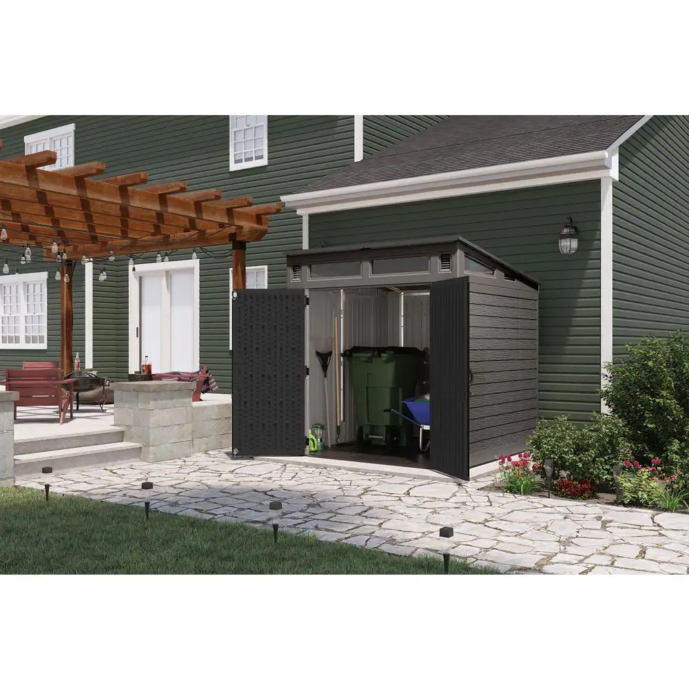 Suncast Modernist 7 ft. W x 7 ft. D Plastic Shed (52 sq. ft.)