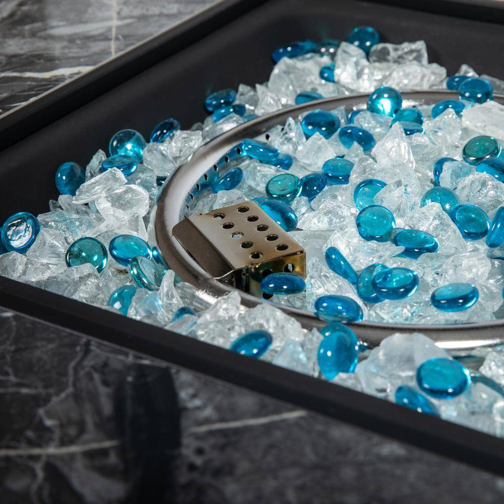 waelph 32 in. square Fire Pit Table with Ceramic Tile Tabletop