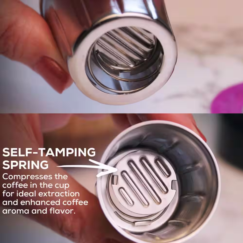 PERFECT POD EZ-Cup Stainless Steel Reusable K Cup Coffee Pod + 25 Disposable Paper Filters compatible with Keurig 1.0,2.0 & Others