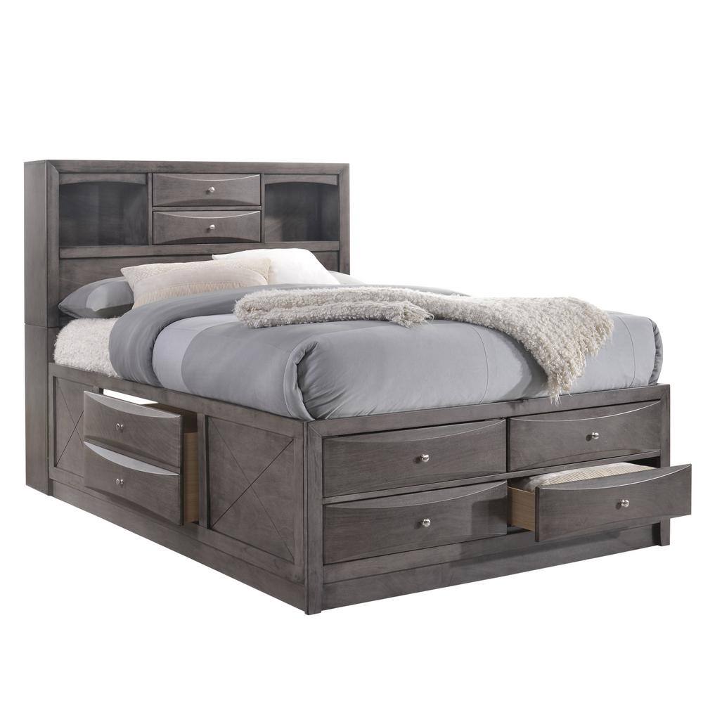 Picket House Furnishings Madison 5-Piece Gray King Storage Bedroom Set