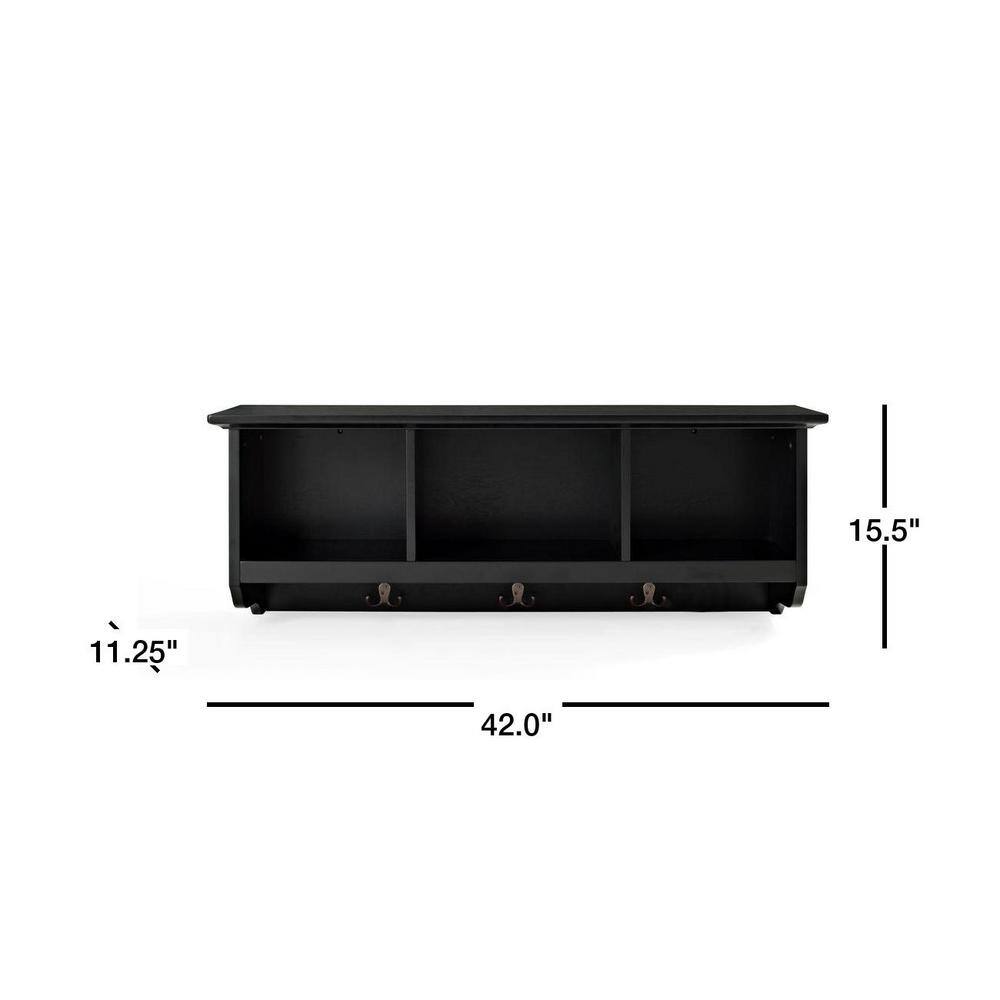 CROSLEY FURNITURE Brennan Entryway Storage Shelf in Black