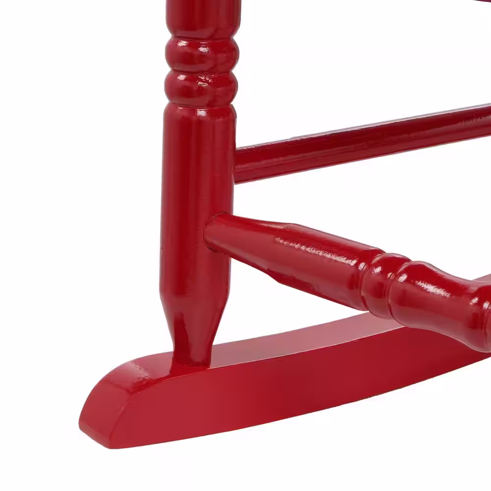 JACK-POST Children's 22 in. Hardwood Outdoor Porch Rocker in Red