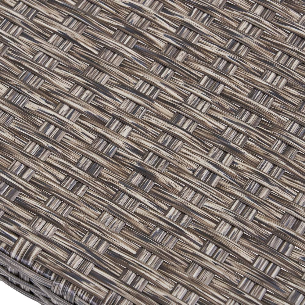 Noble House Hampton Natural 6-Piece Wood and Faux Rattan Patio Conversation Set