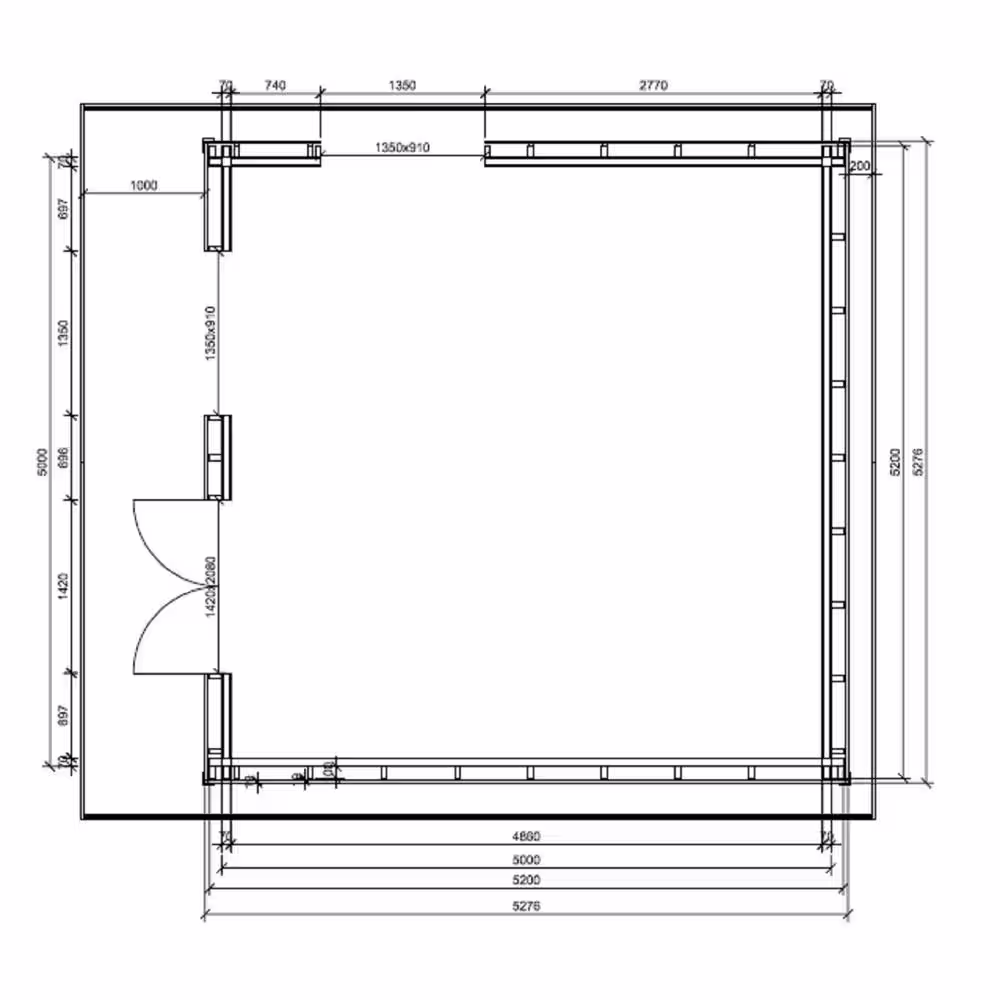 Hud-1 EZ Buildings 16 ft. W x 16 ft. D Cabin Kit with Solar Package D.I.Y Log