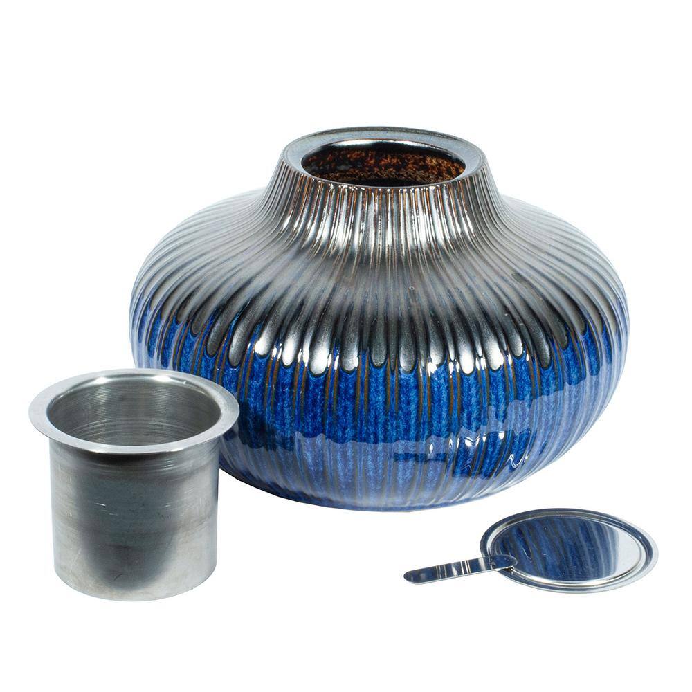 Echo Valley Echo-Flame 11.75 in. x 7 in. Murano Ceramic Accent Fireplace