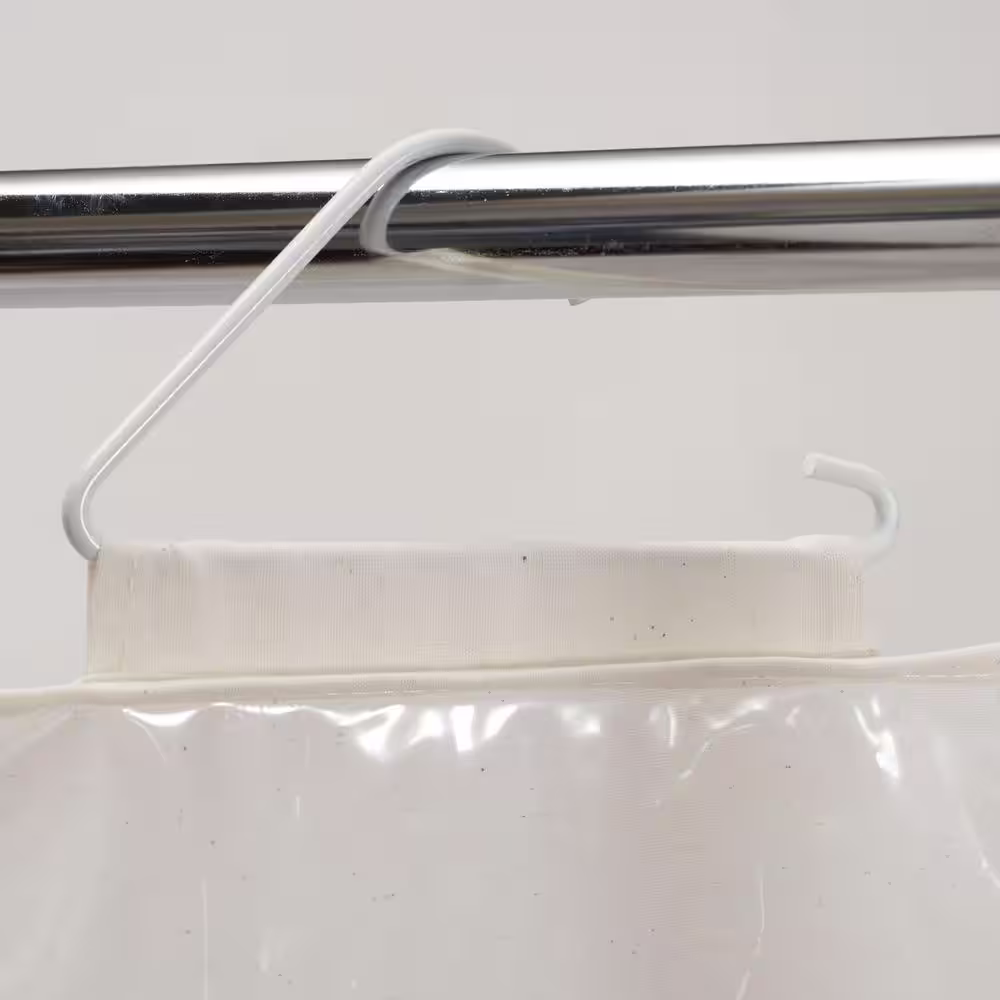 HOUSEHOLD ESSENTIALS 62 in. H 10-Pair White Canvas Hanging Shoe Organizer