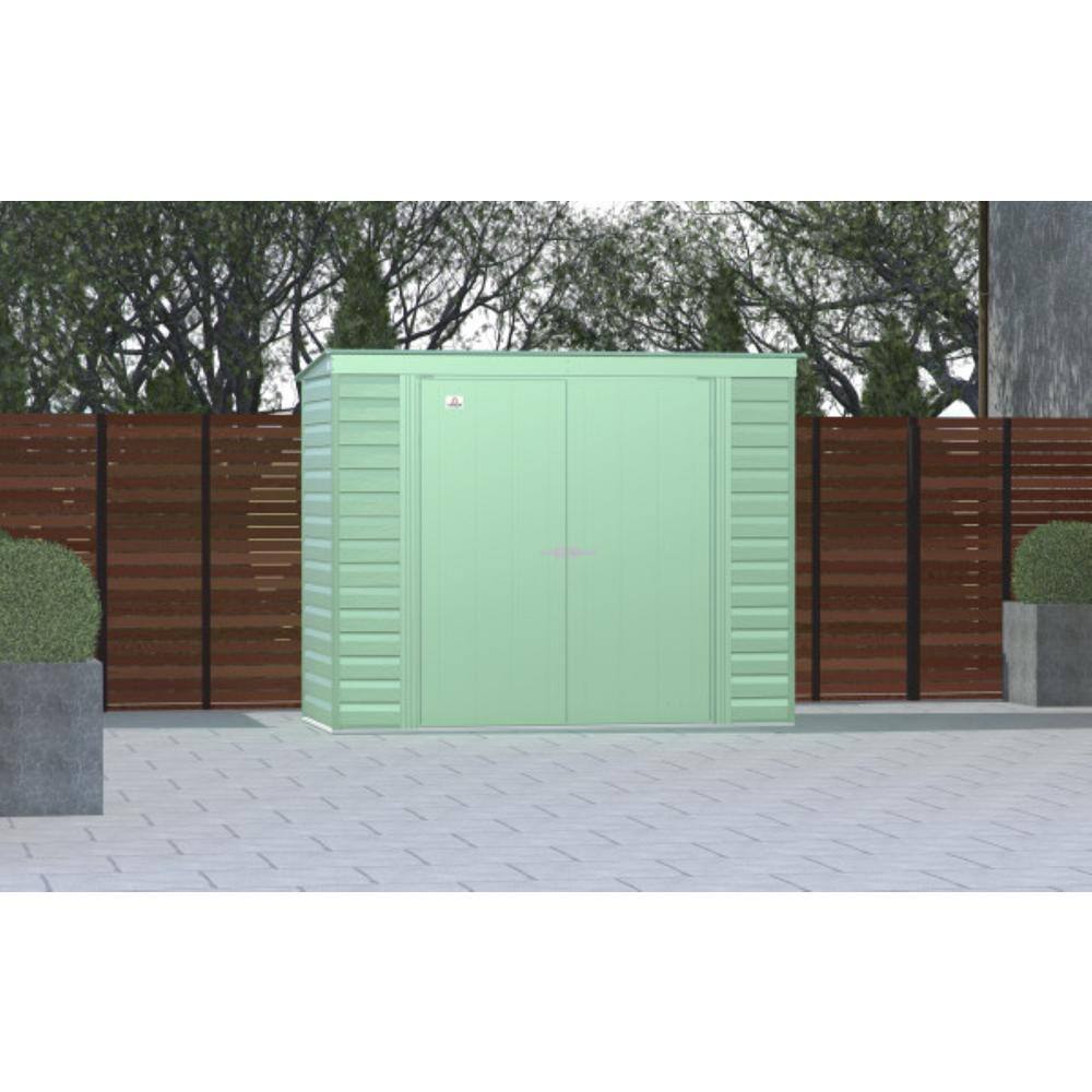 Arrow Select 8 ft. W x 4 ft. D Sage Green Metal Shed (28 sq. ft.)