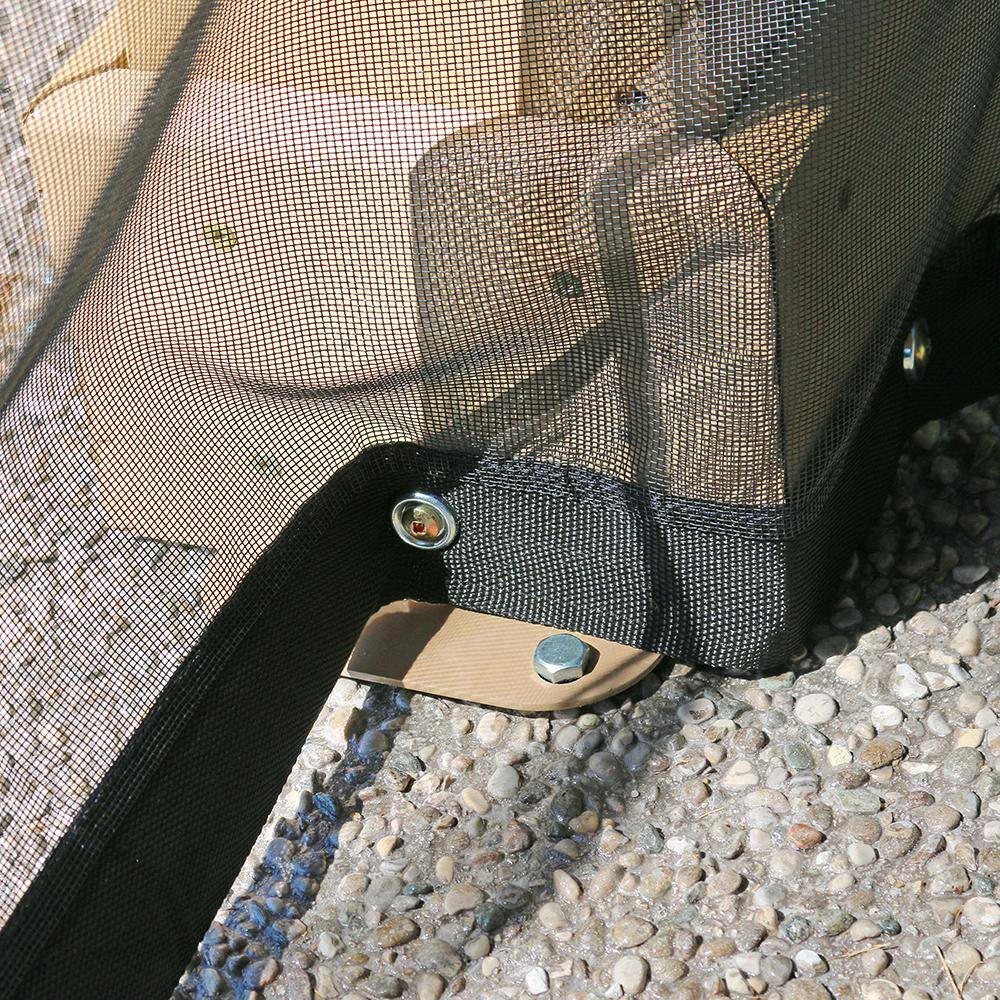 Yardistry Mosquito Mesh Kit to fit Meridian 12 ft. x 16 ft. Gazebo with UV resistant Phifer Material and Easy Glide Tracks