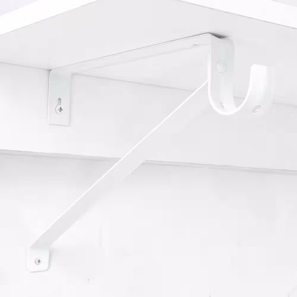 Everbilt 12.625 in. x 0.95 in. Steel Adjustable Shelf and Rod Bracket