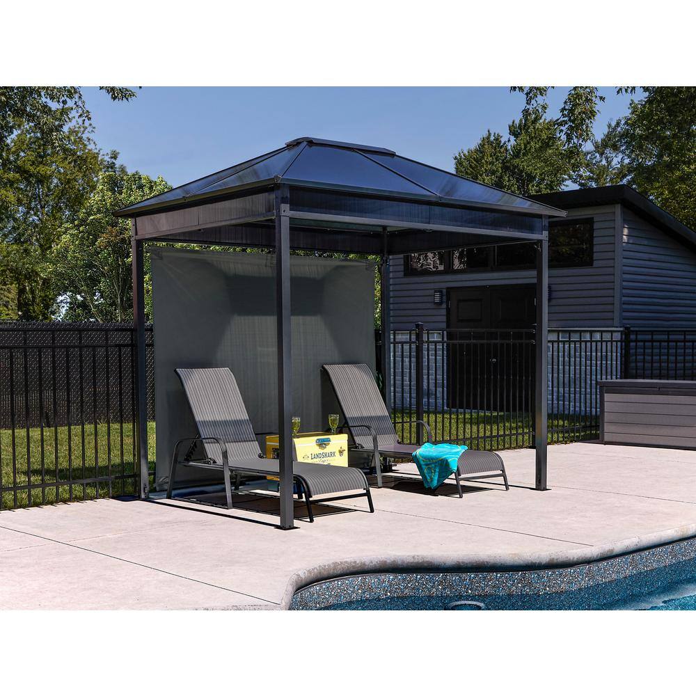 Sojag Danxia 7 ft. x 9 ft. Grey Cabana Steel Framed Gazebo