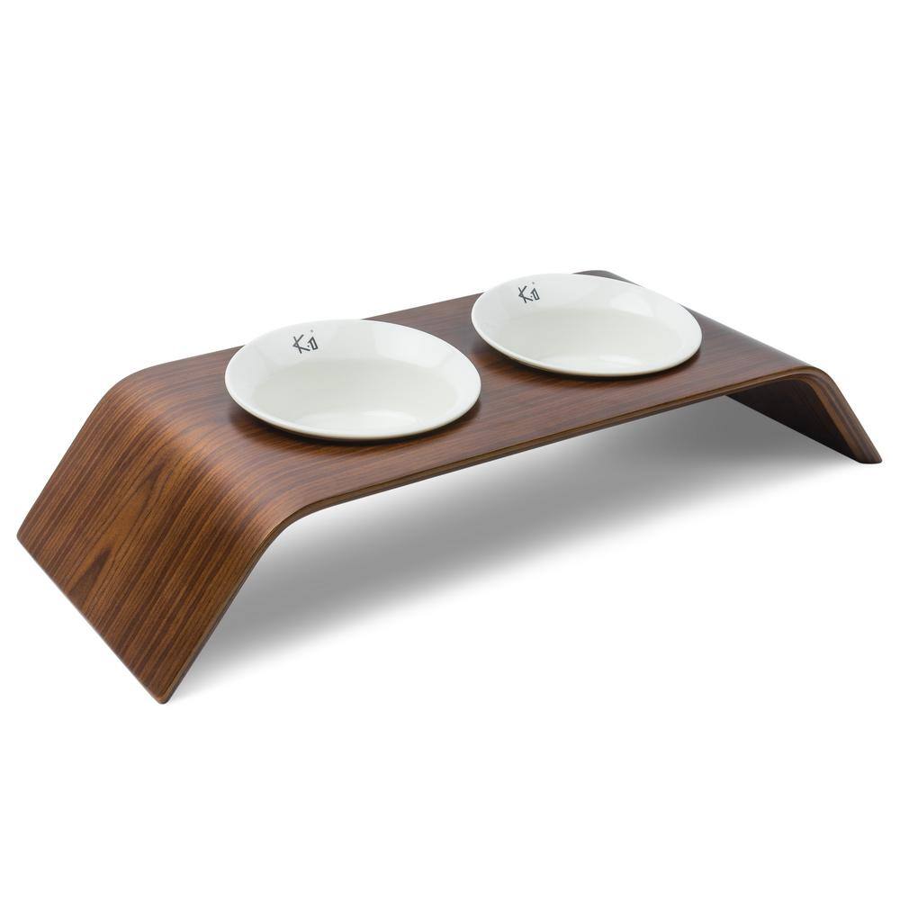 AndMakers K1 CapCap Pet Food Table in Walnut