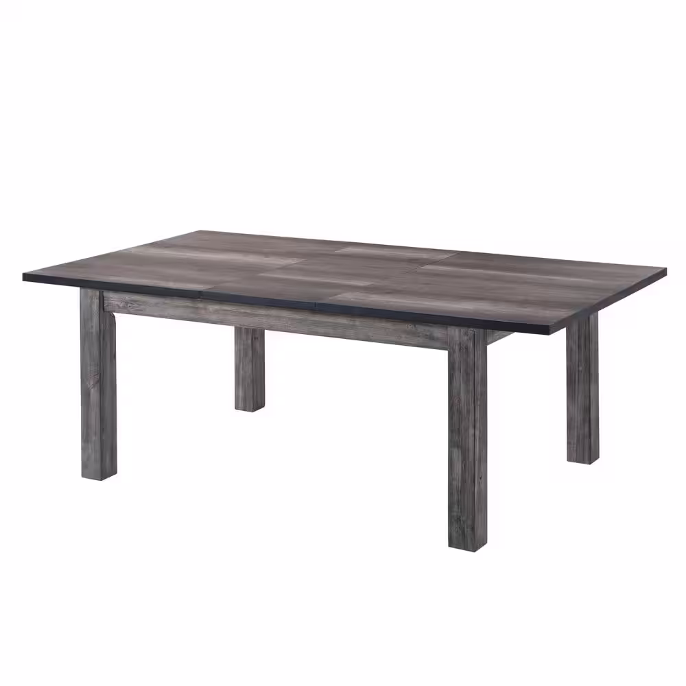 None Grayson Rustic Gray Oak Dining Table
