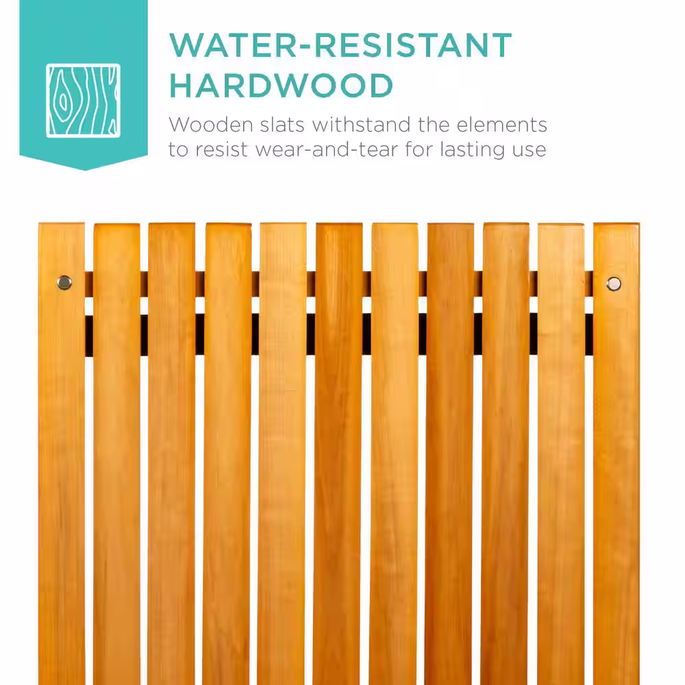 Best Choice Products 28 in. x 28 in. Foldable Wood Square Picnic Table with Carrying Case