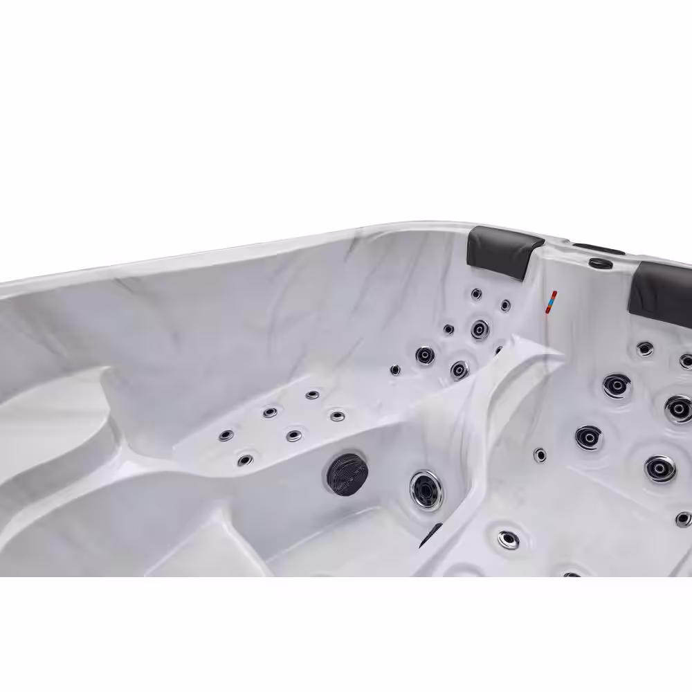 Luxury Spas Largo 3-Person 35-Jet Double Lounger Hot Tub with Stainless Jets