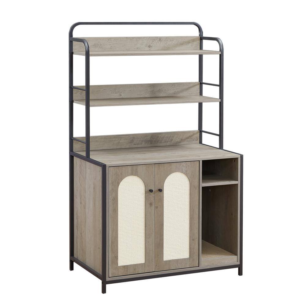 None 37 ft. W x 21.7 ft. D x 63 ft. H Large Hidden Cat Litter Box Enclosure Furniture w/Shelf Wood Sturdy Washroom Storage