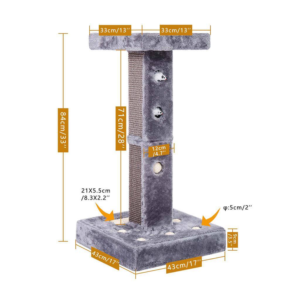 Foobrues Pet Cat Scratching Posts and Trees Scratching Post Plush Cat Stand