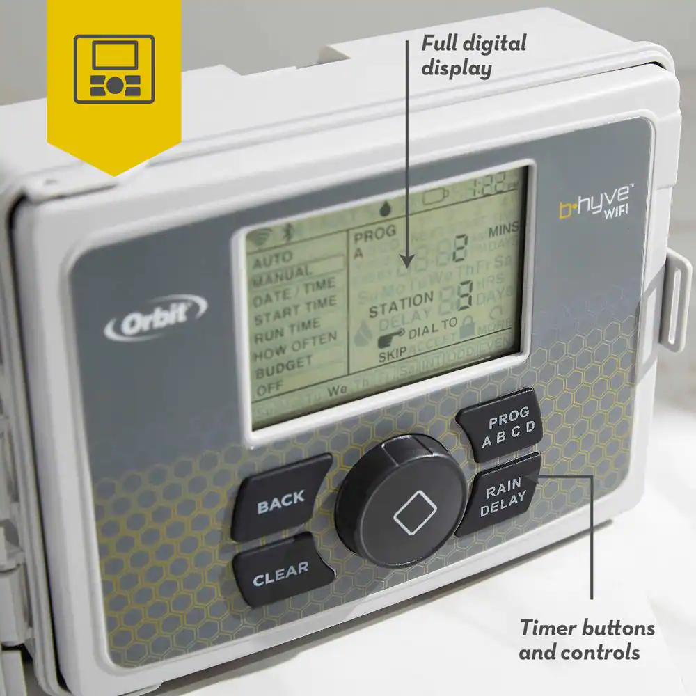 Orbit B-hyve 6-Zone Indoor/Outdoor Smart Sprinkler Controller, Works with Amazon Alexa