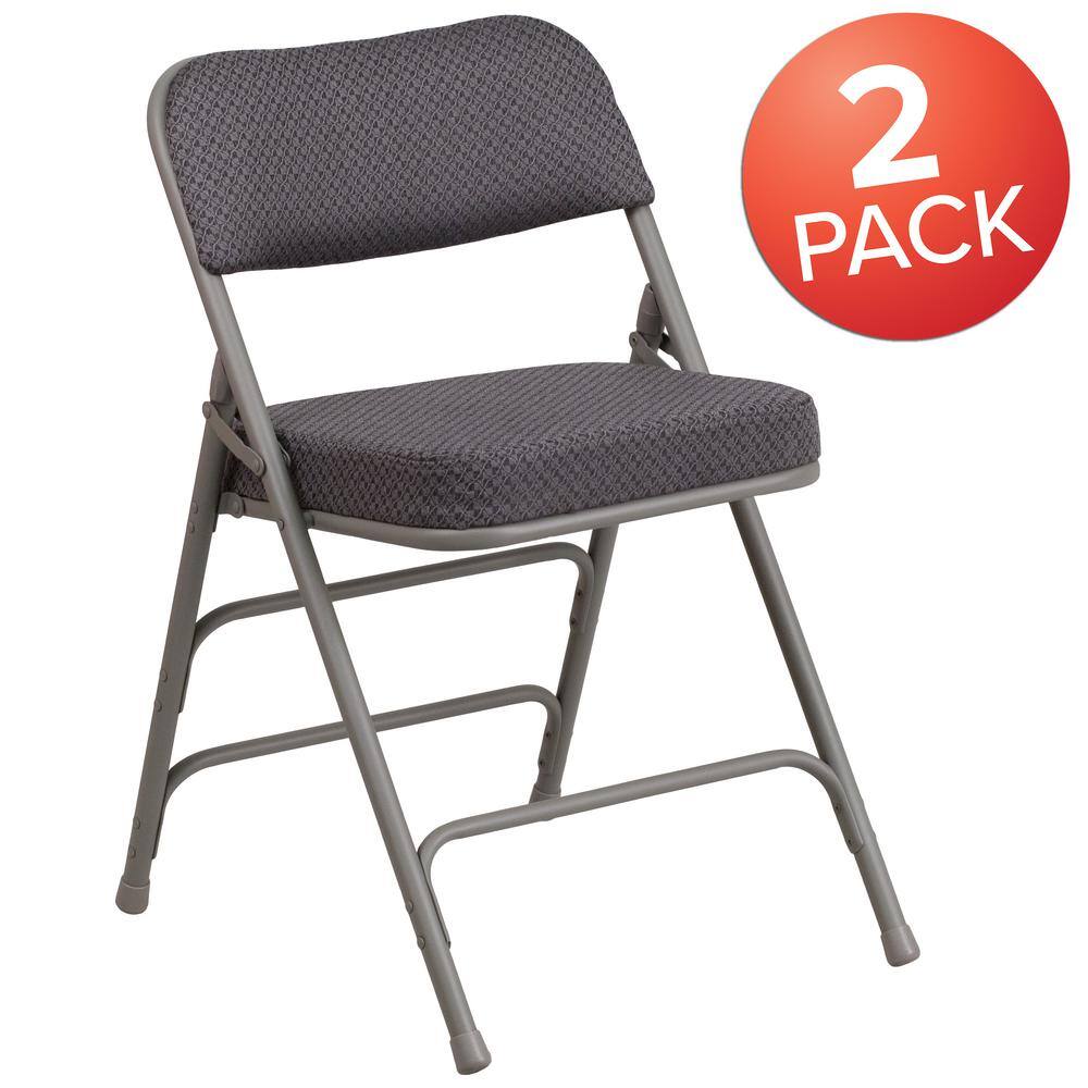 Flash Furniture Gray Metal Folding Chair (2-Pack)